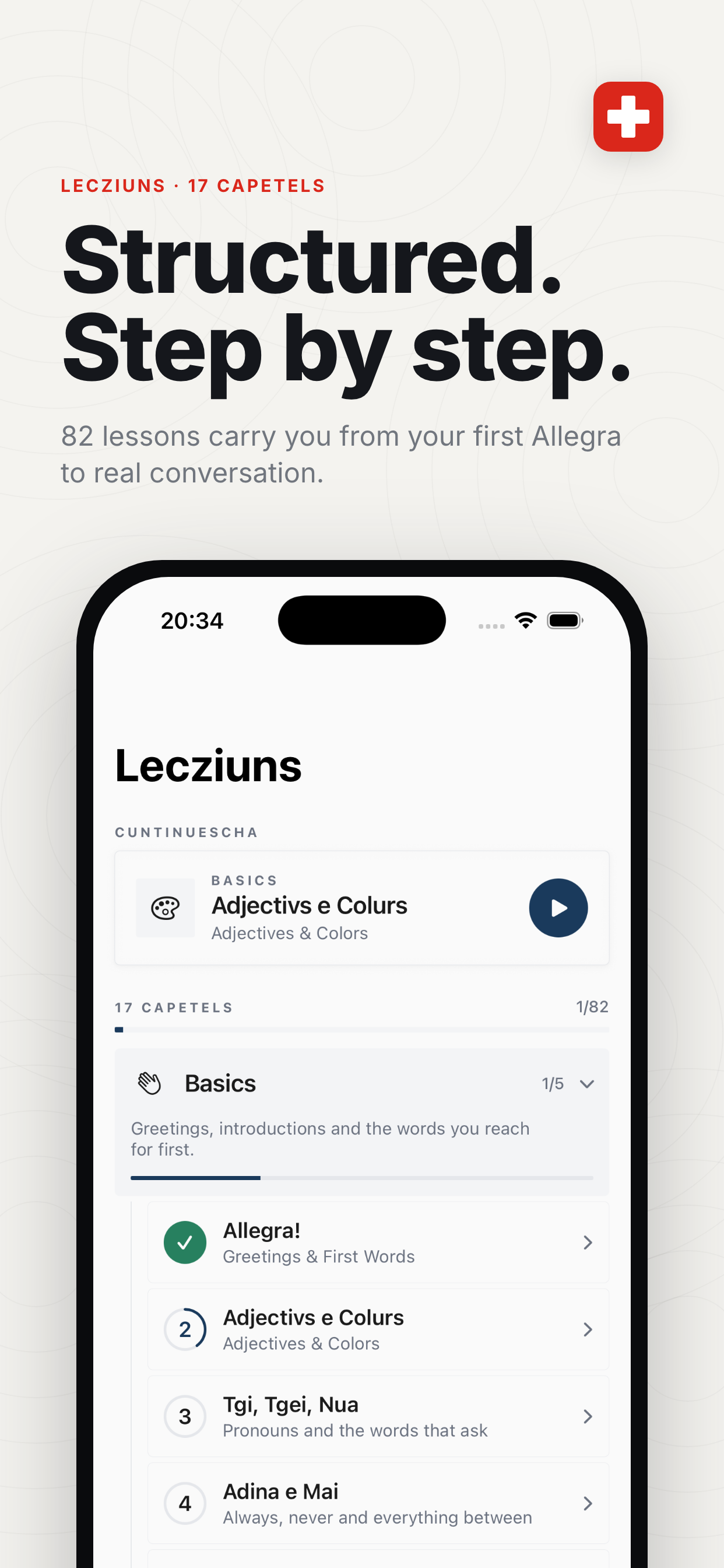 Lessons list