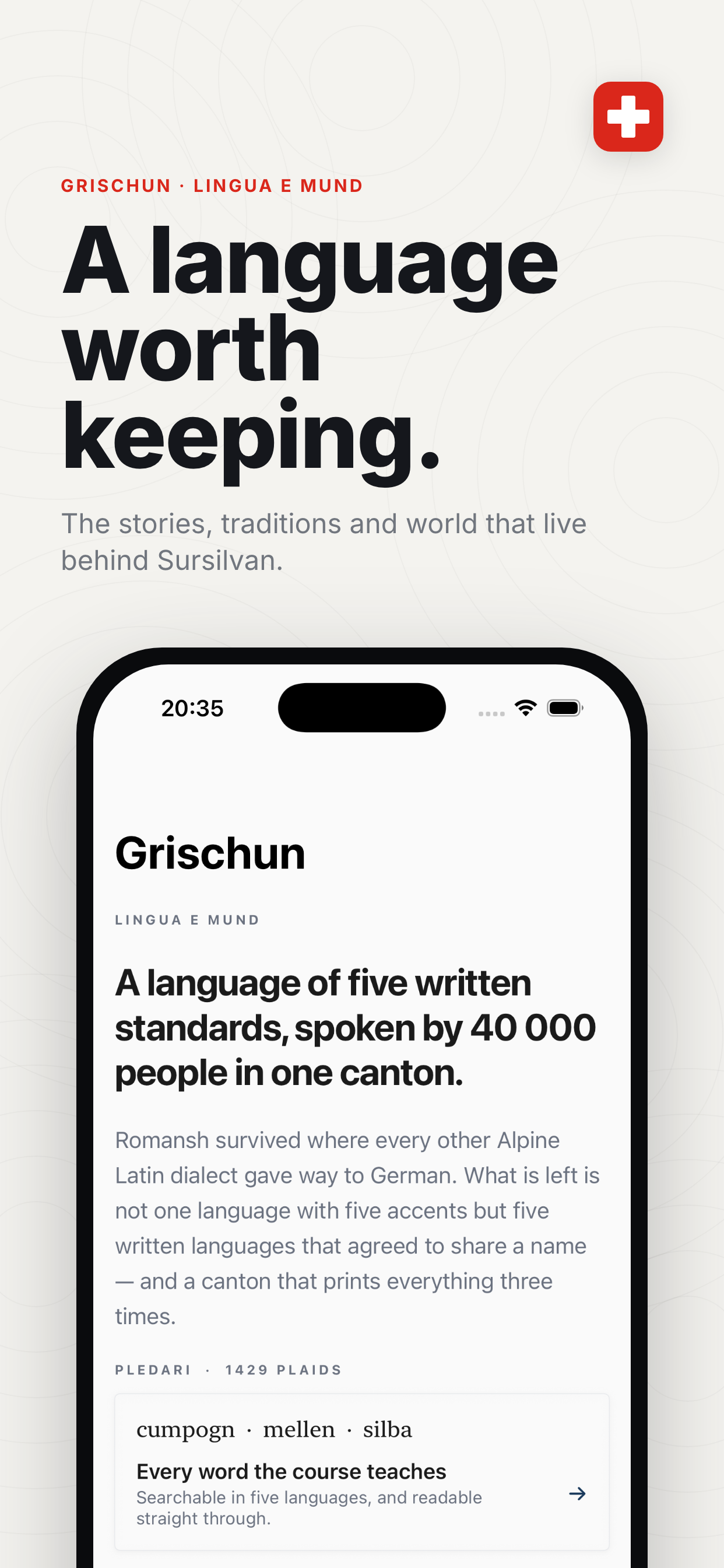 Grischun — language and world