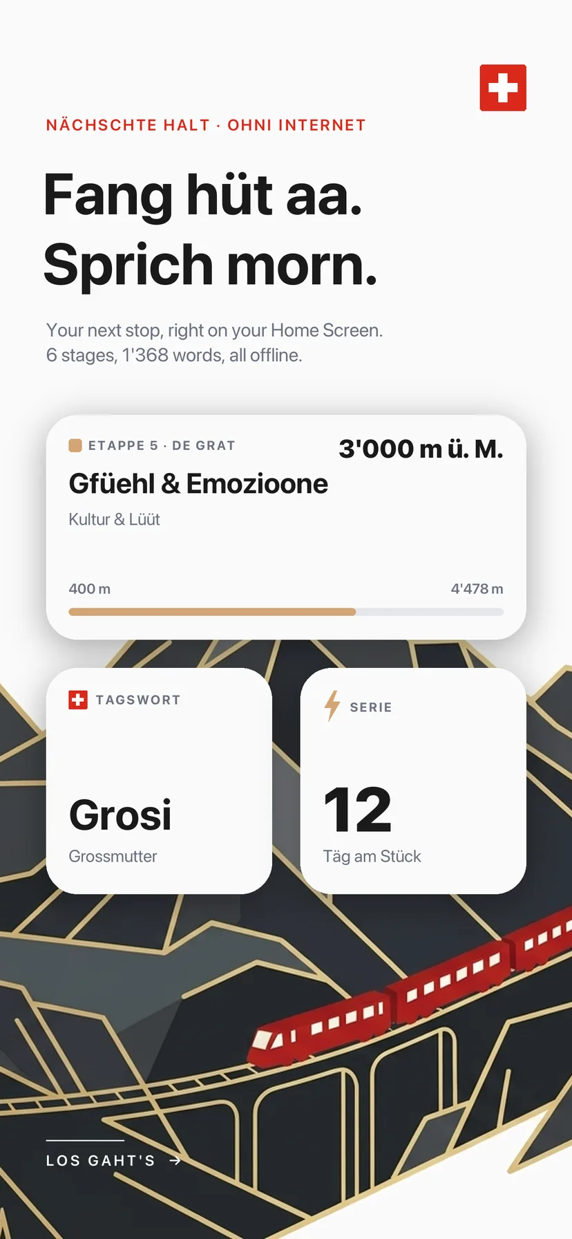 Fang h&uuml;t aa. Sprich morn. — Home Screen widgets