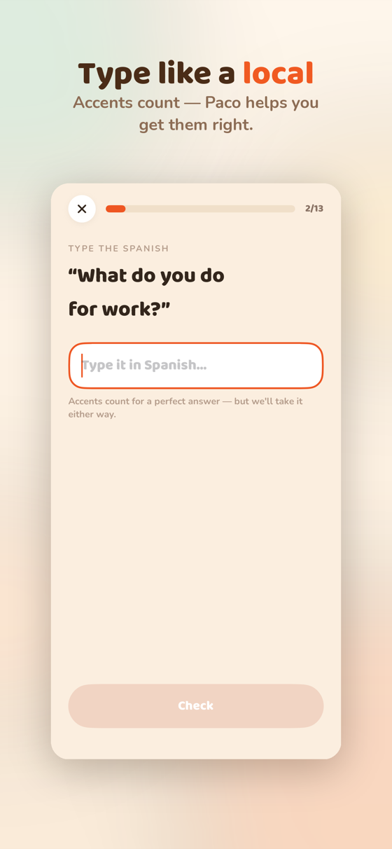 Type what you hear exercise