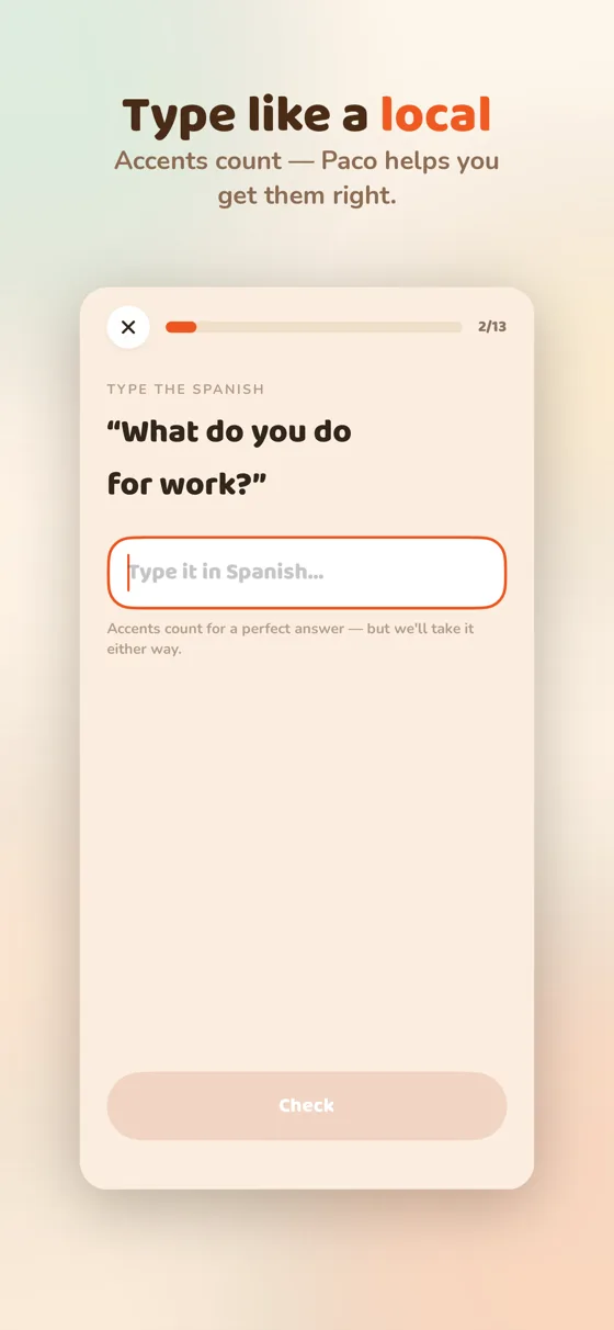 Type what you hear exercise
