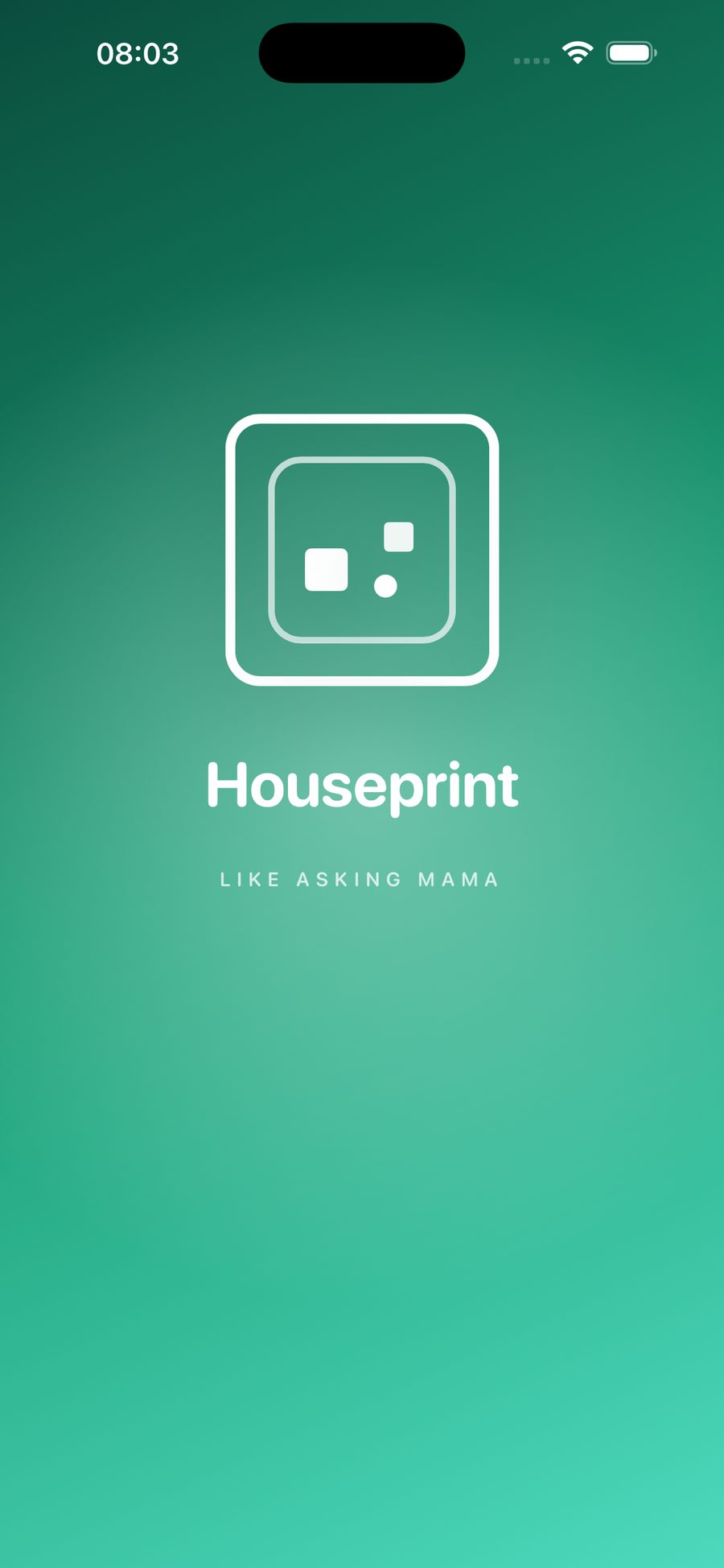 Houseprint launch screen