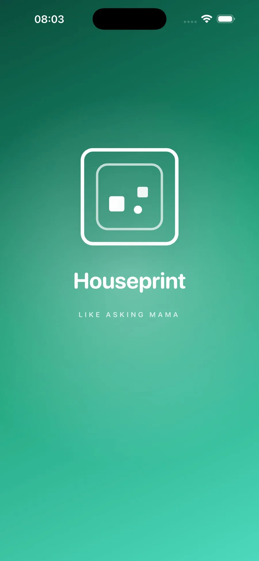 Houseprint launch screen