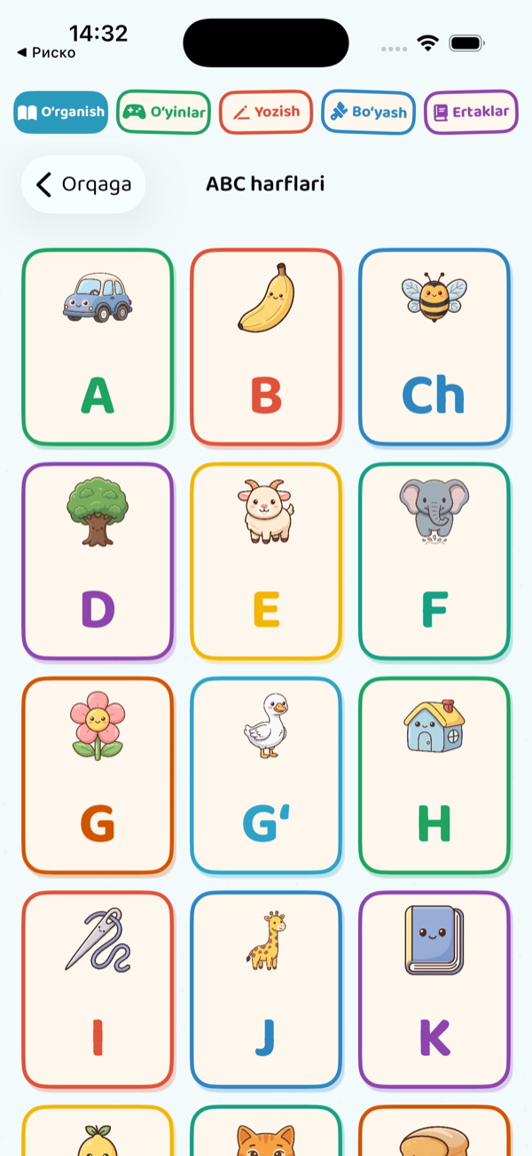Uzbek Alphabet