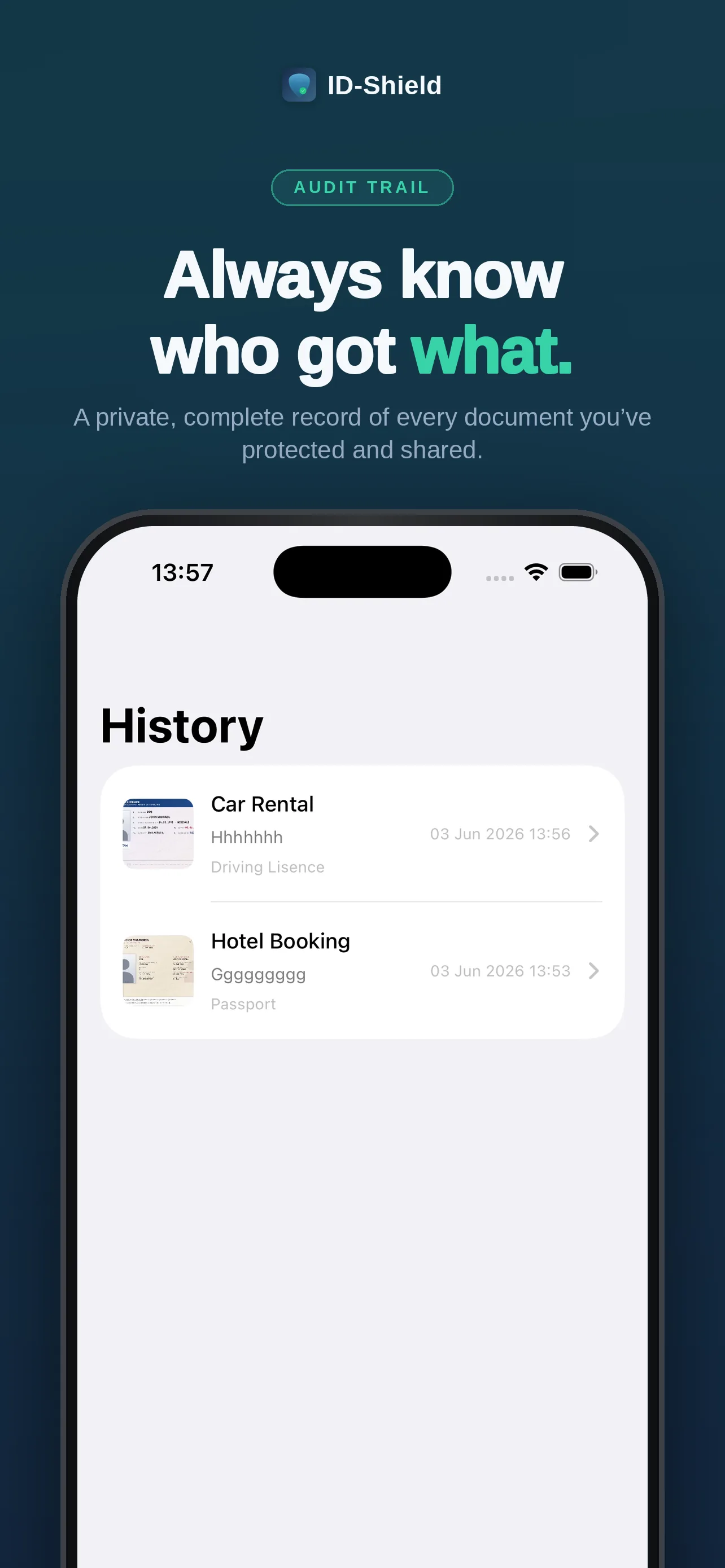 Sharing history