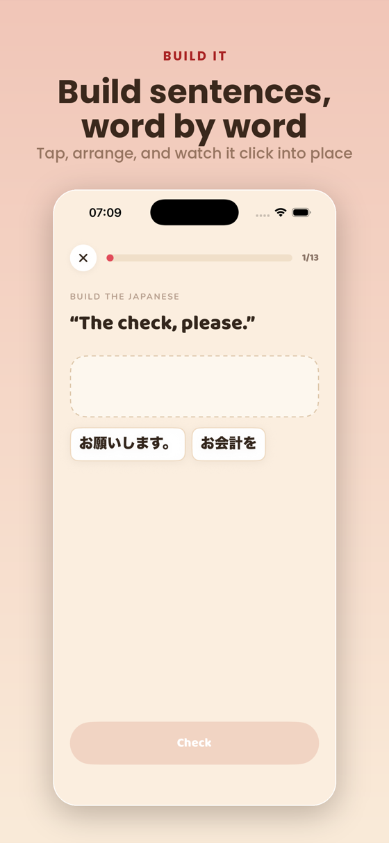 Build the sentence exercise