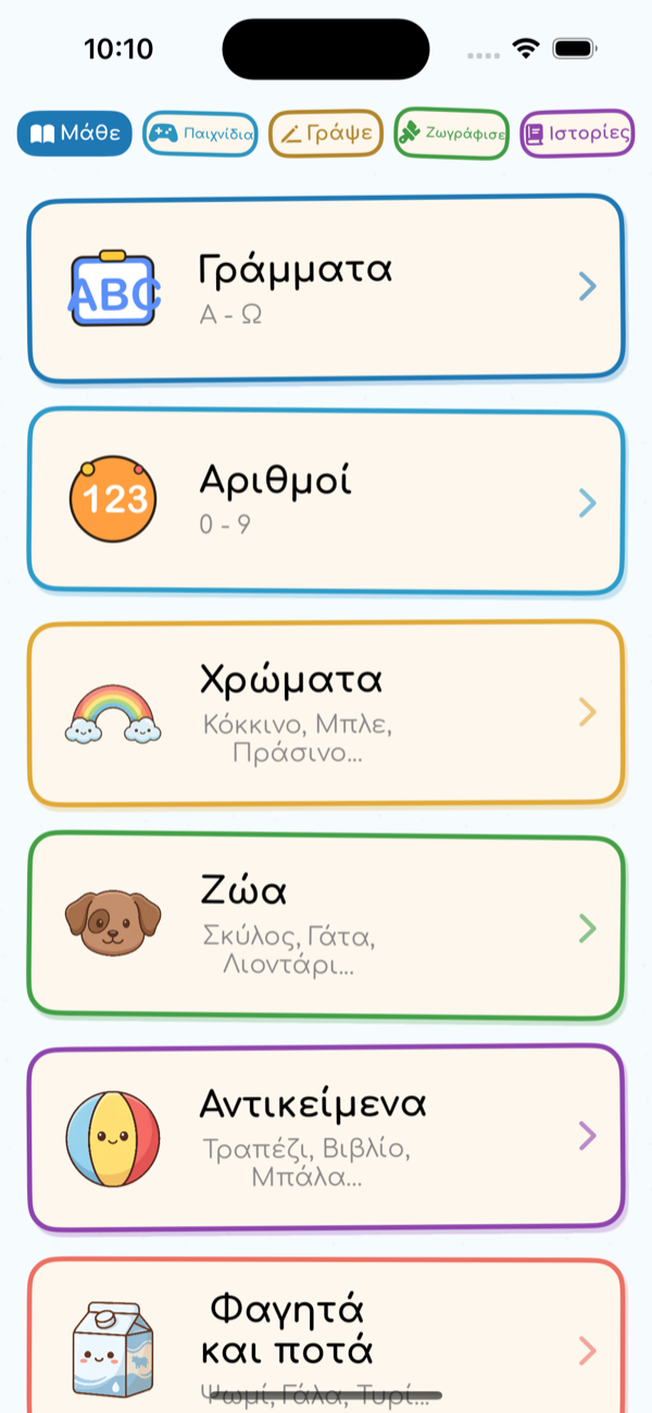 Learn Menu