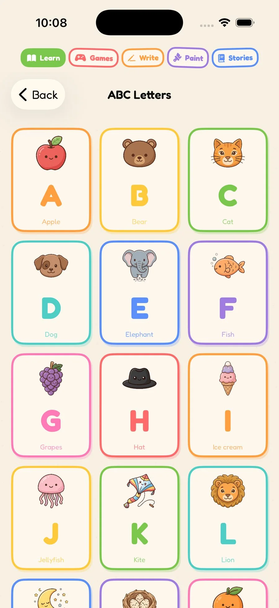 Letter Grid A-Z