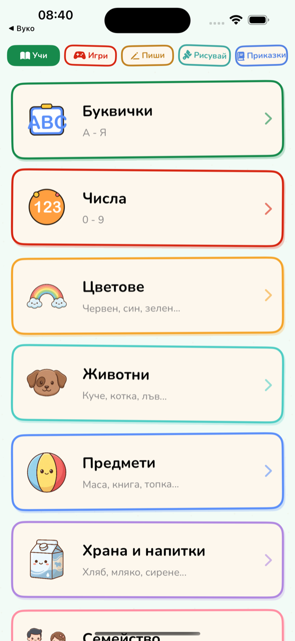 Learn Menu