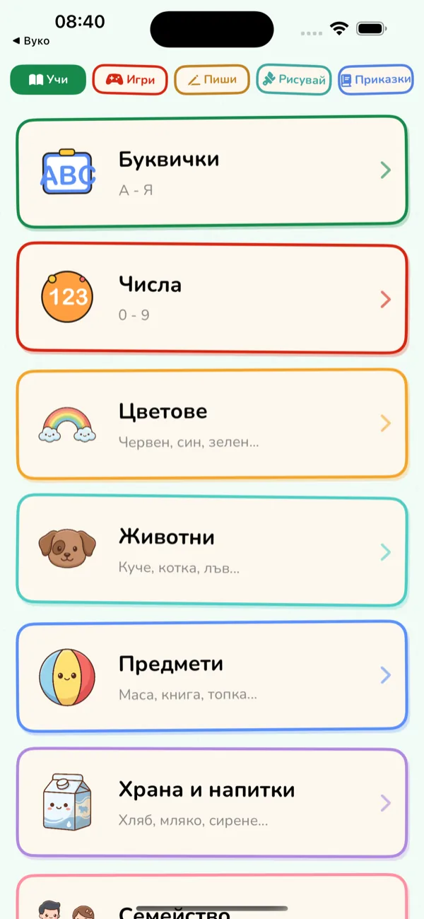 Learn Menu