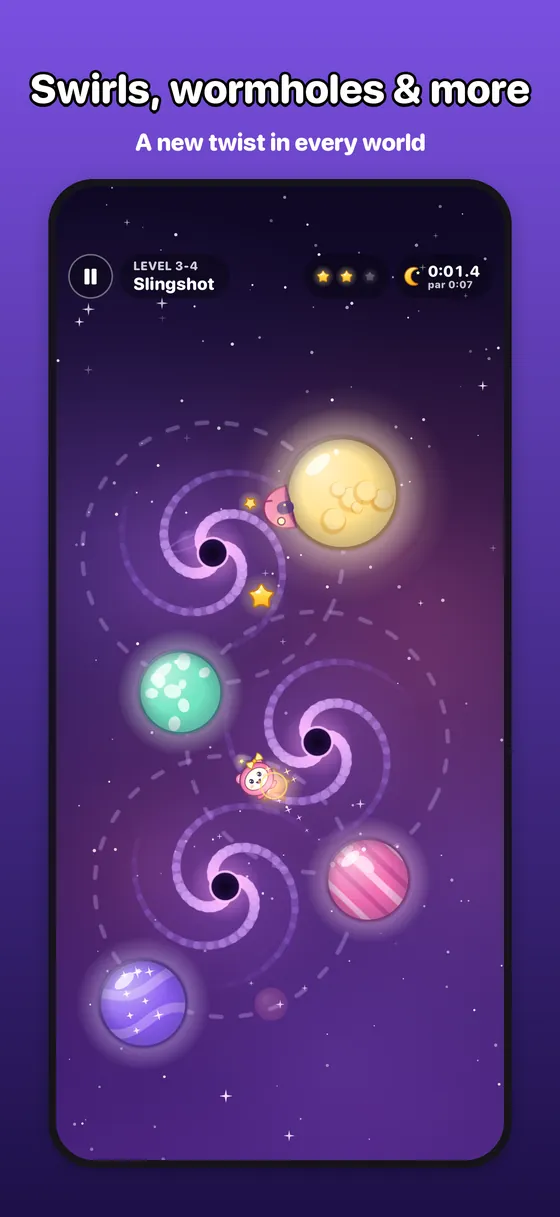 Nebula Deep: three gravity swirls