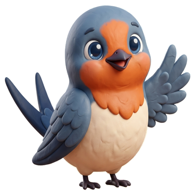Pääsu mascot, a baby barn swallow