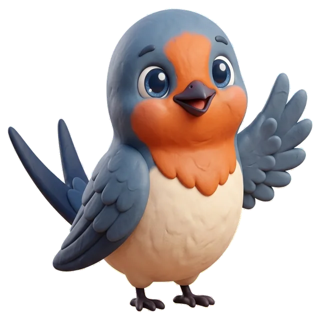 Pääsu mascot, a baby barn swallow