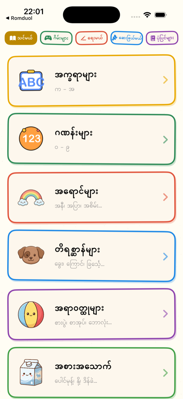 Burmese Alphabet