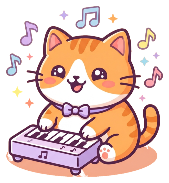 PianoPaws cat mascot