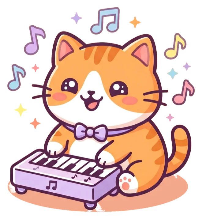 PianoPaws cat mascot