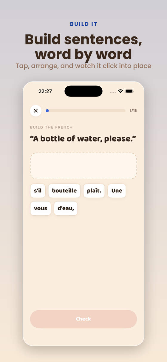 Build the sentence exercise