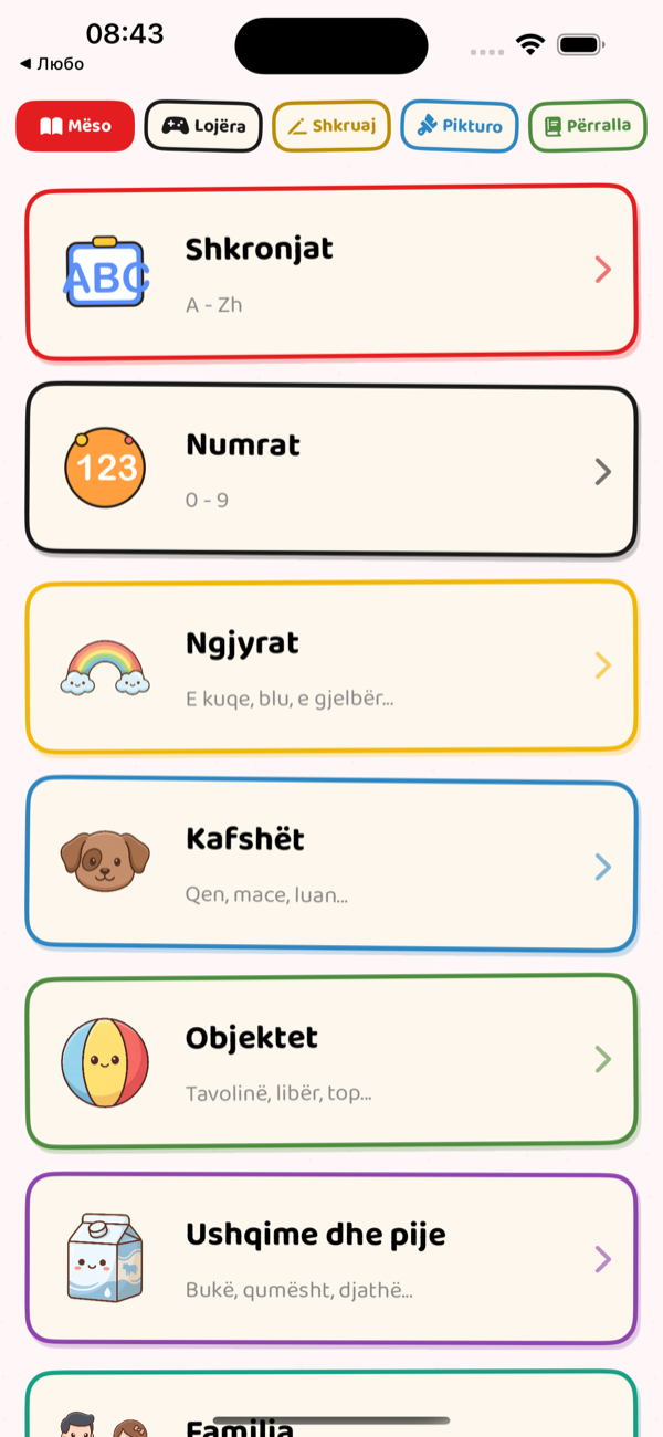 Learn Menu