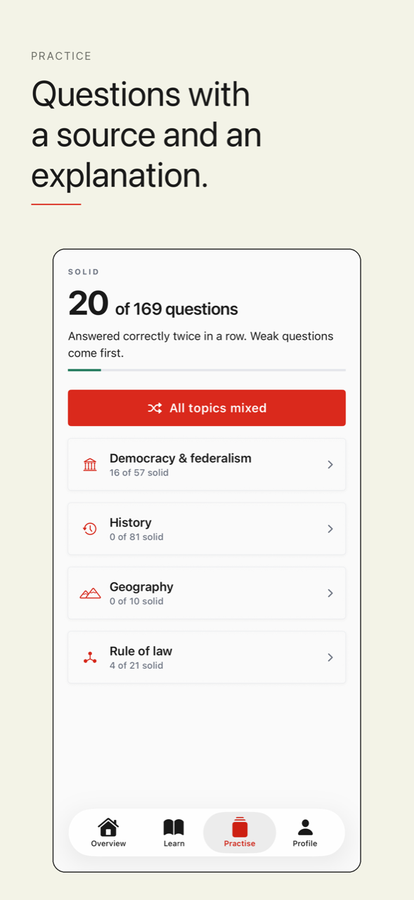 Practice with immediate feedback