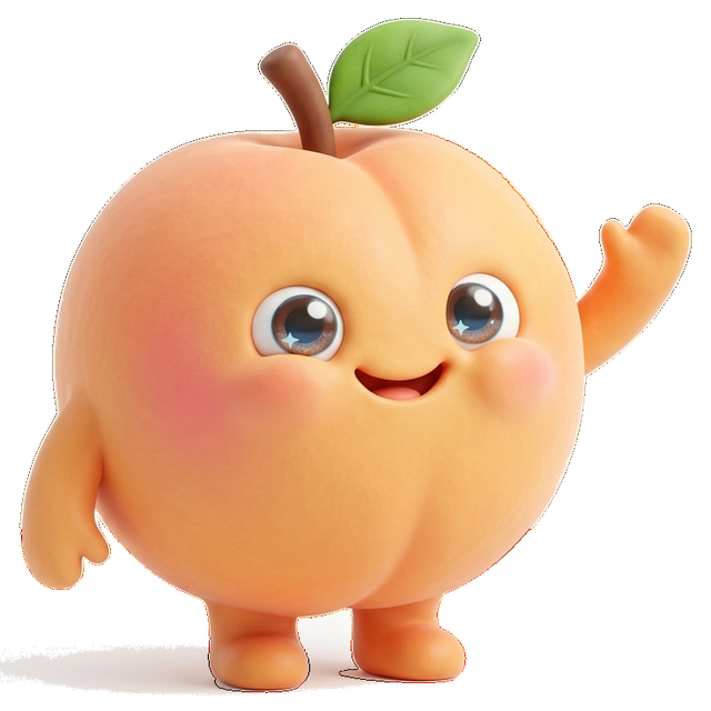 Ծիրանիկ mascot, a baby apricot