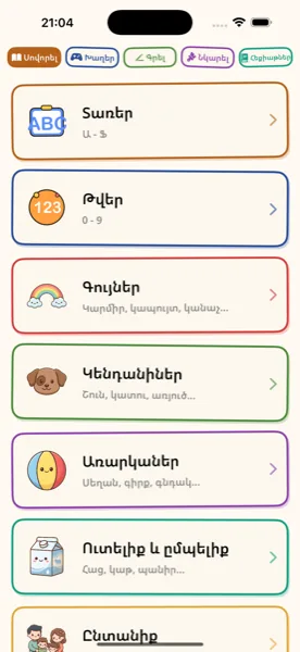 Learn Menu