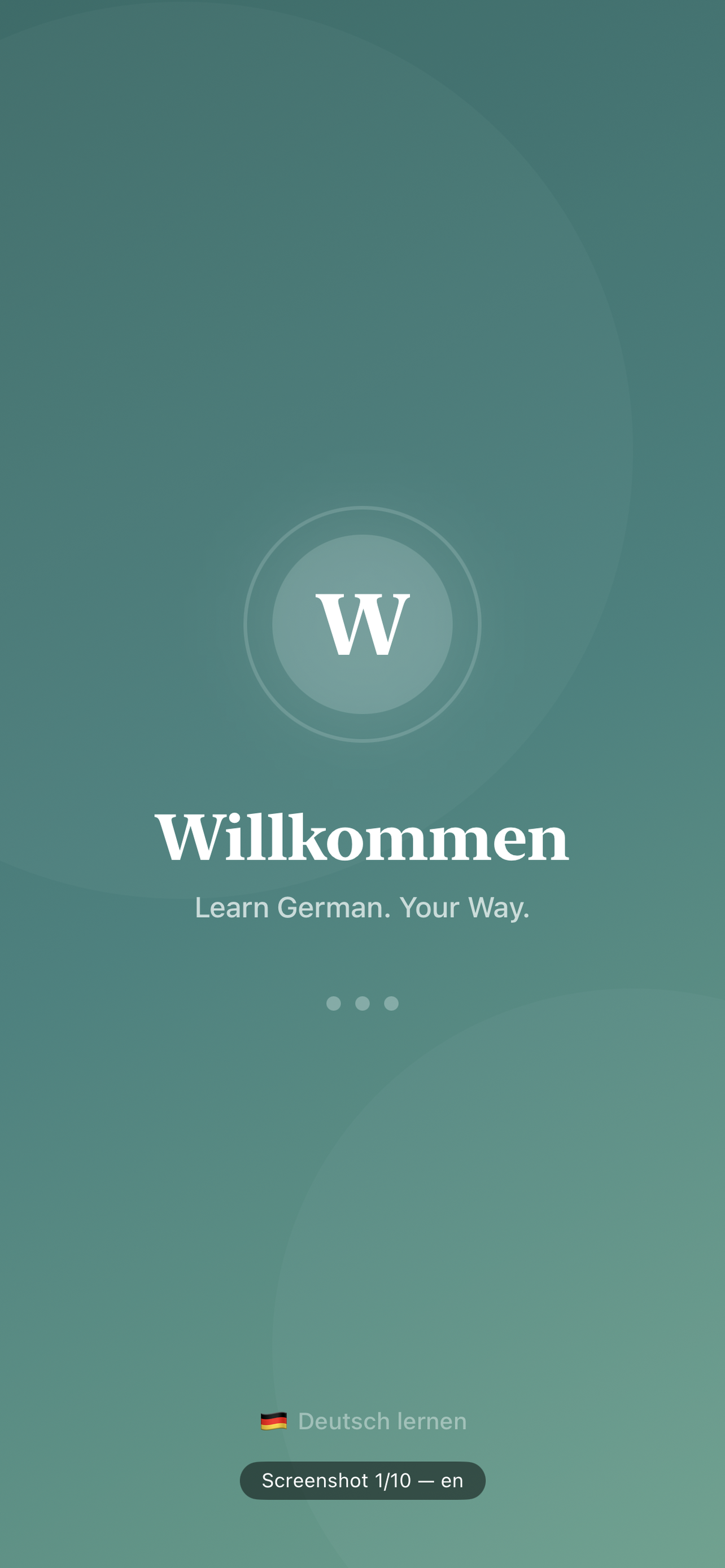 Willkommen Splash Screen