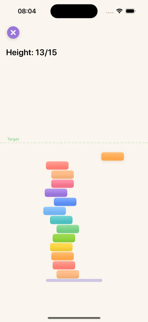 Stacking tower balance game