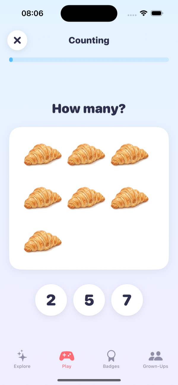 Counting game asking how many